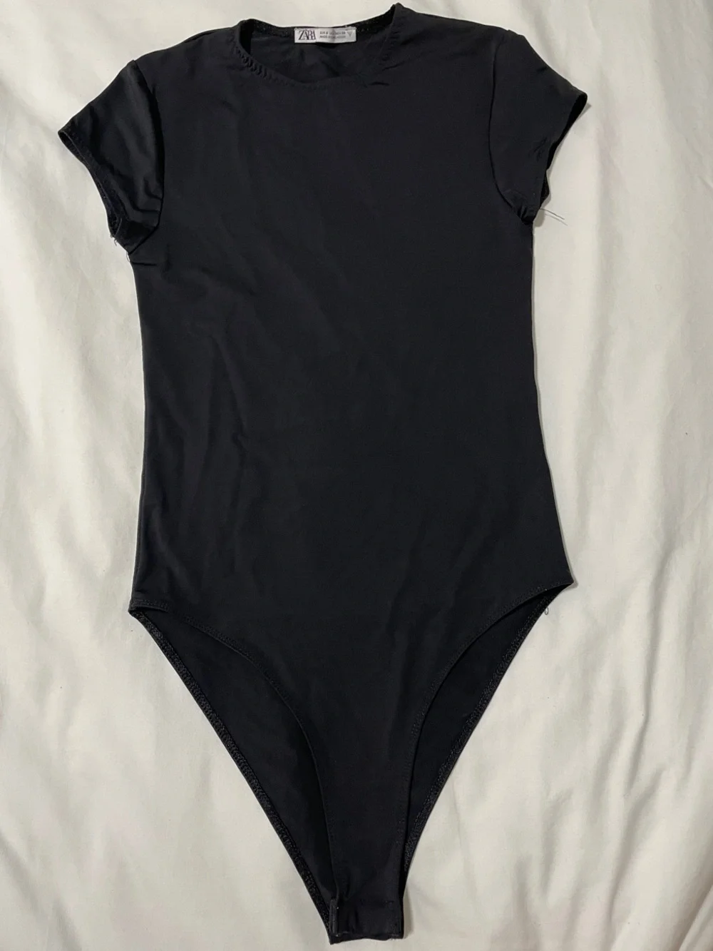 Zara Black Short-Sleeve Kids One-Piece Bodysuit